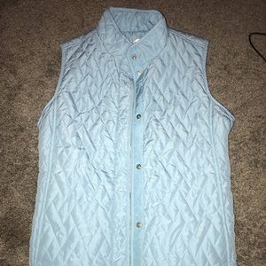light blue winter vest
